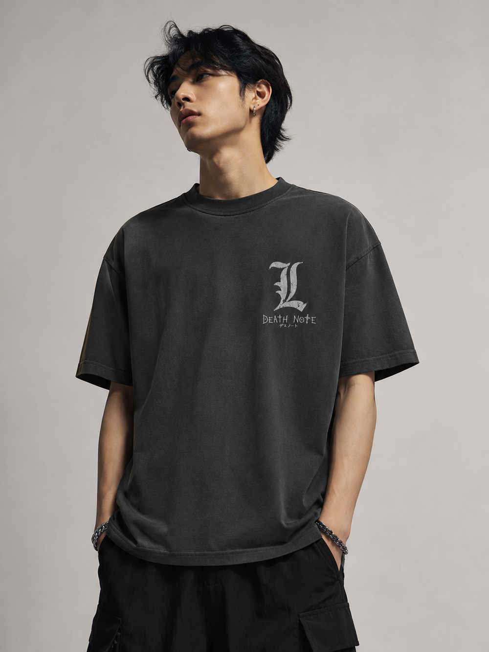 Death Note ll Anime Style OVERSIZED T-SHIRT..