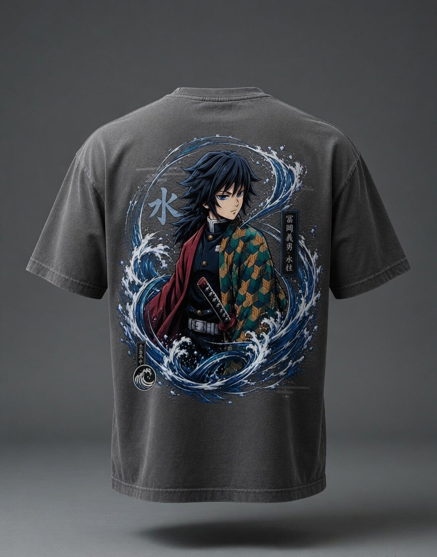 Giyu.. The Water Hashira||Demon Slayer|| Oversized T-shirt