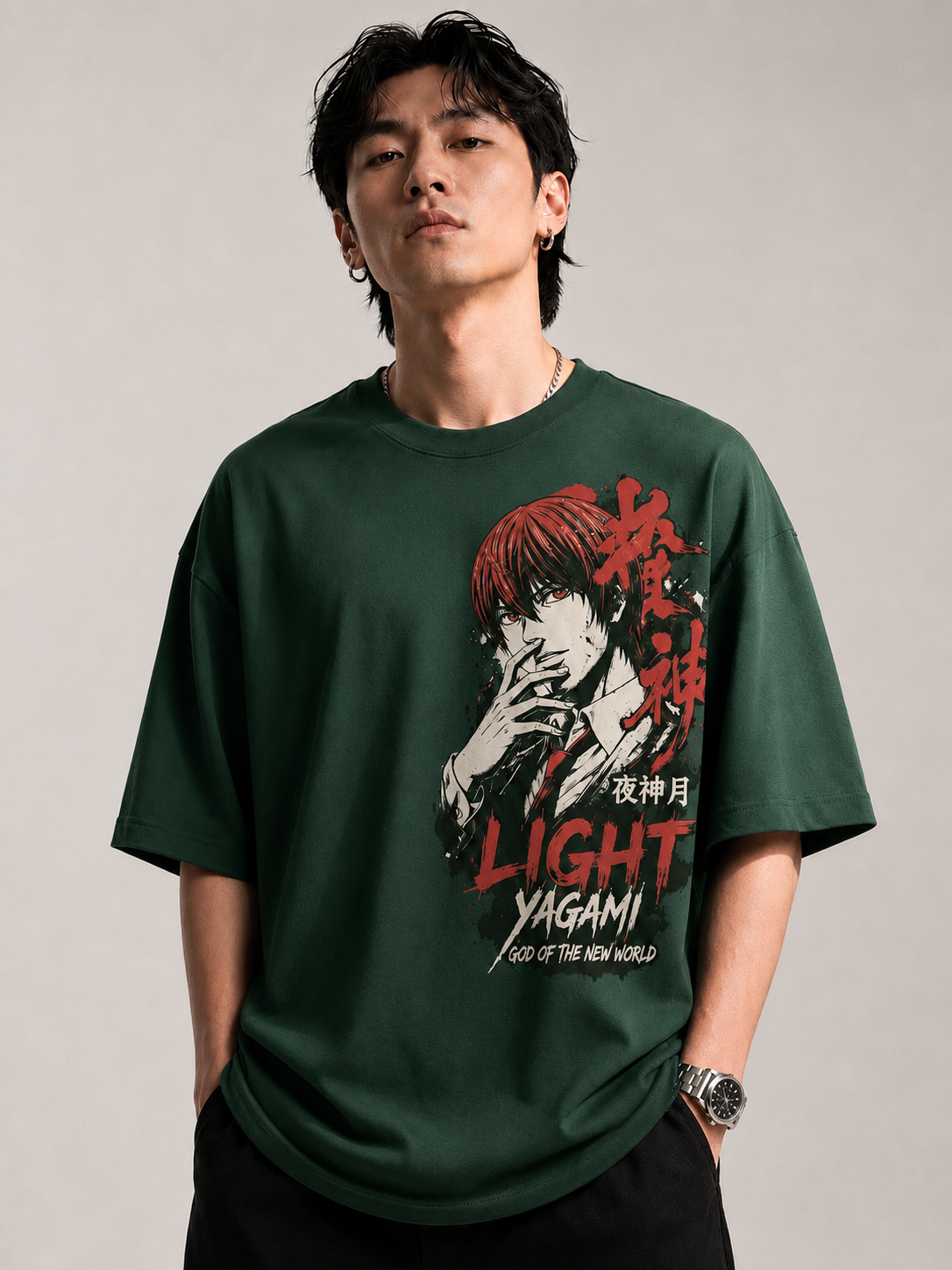 Light Yagami..|Death Note📓|Anime style|OVERSIZED T-SHIRT