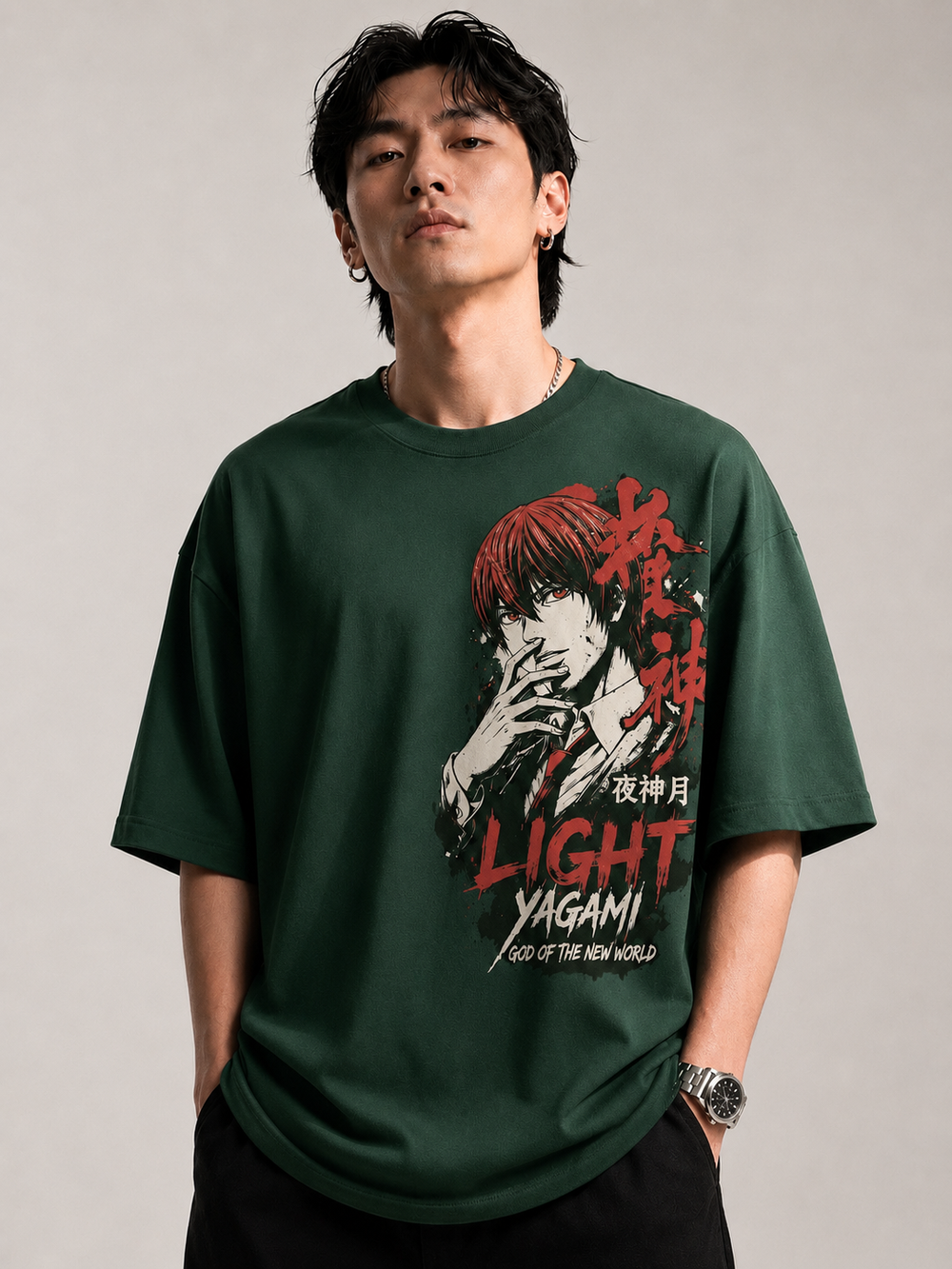 Light Yagami..|Death Note📓|Anime style|OVERSIZED T-SHIRT