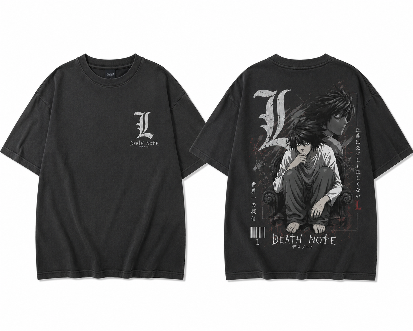 Death Note ll Anime Style OVERSIZED T-SHIRT..